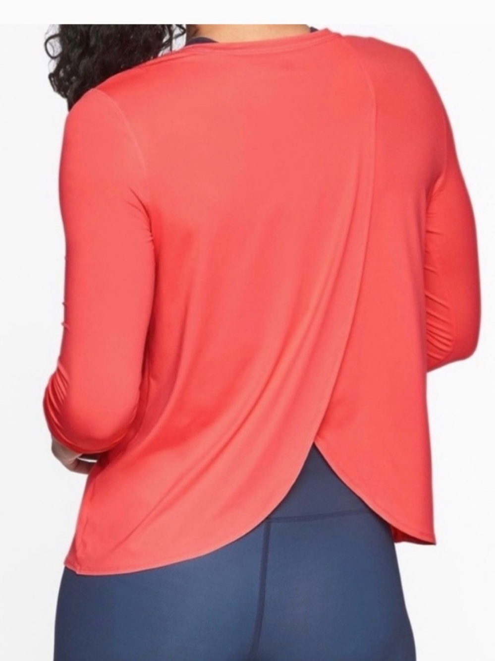 NWT Athleta Sunlover UPF Tulip Back Coral Long-Sleeve Long Sleeve Top